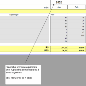 Planilha Cronograma Financeiro de Projeto