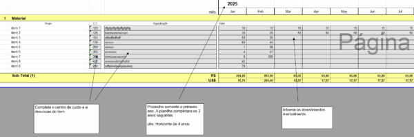 Planilha Cronograma Financeiro de Projeto